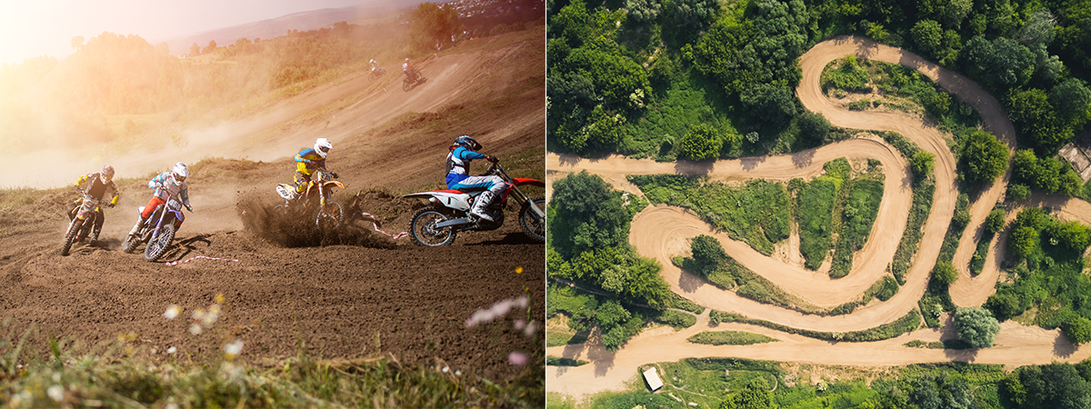 motocross track markers